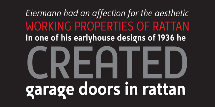 Example font Egon Sans Condensed #5